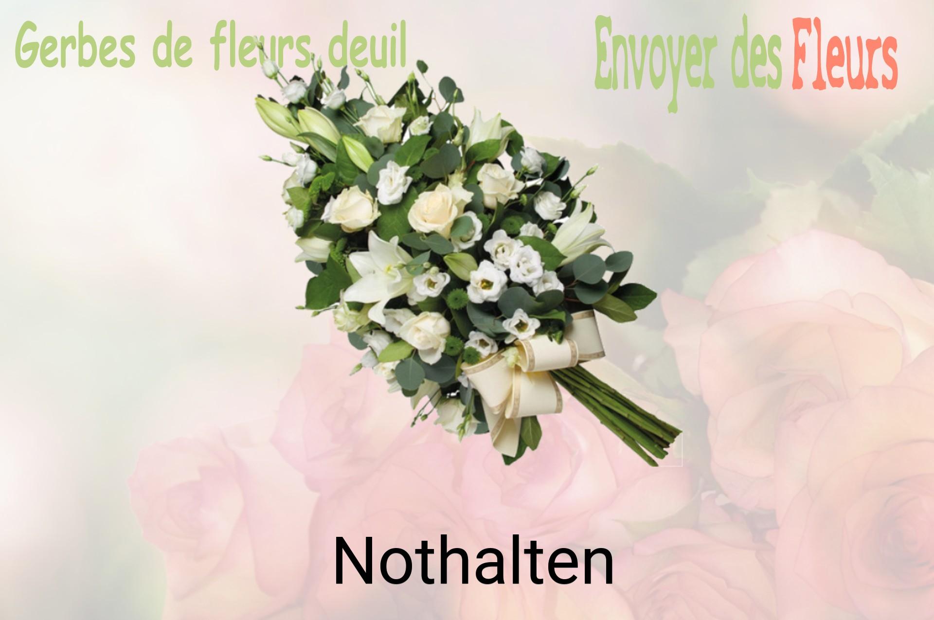 Gerbe de fleurs de deuil livrée à Nothalten